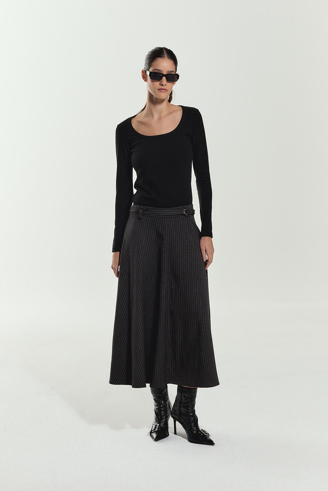 FALDA ZANFONA GRIS OSCURO